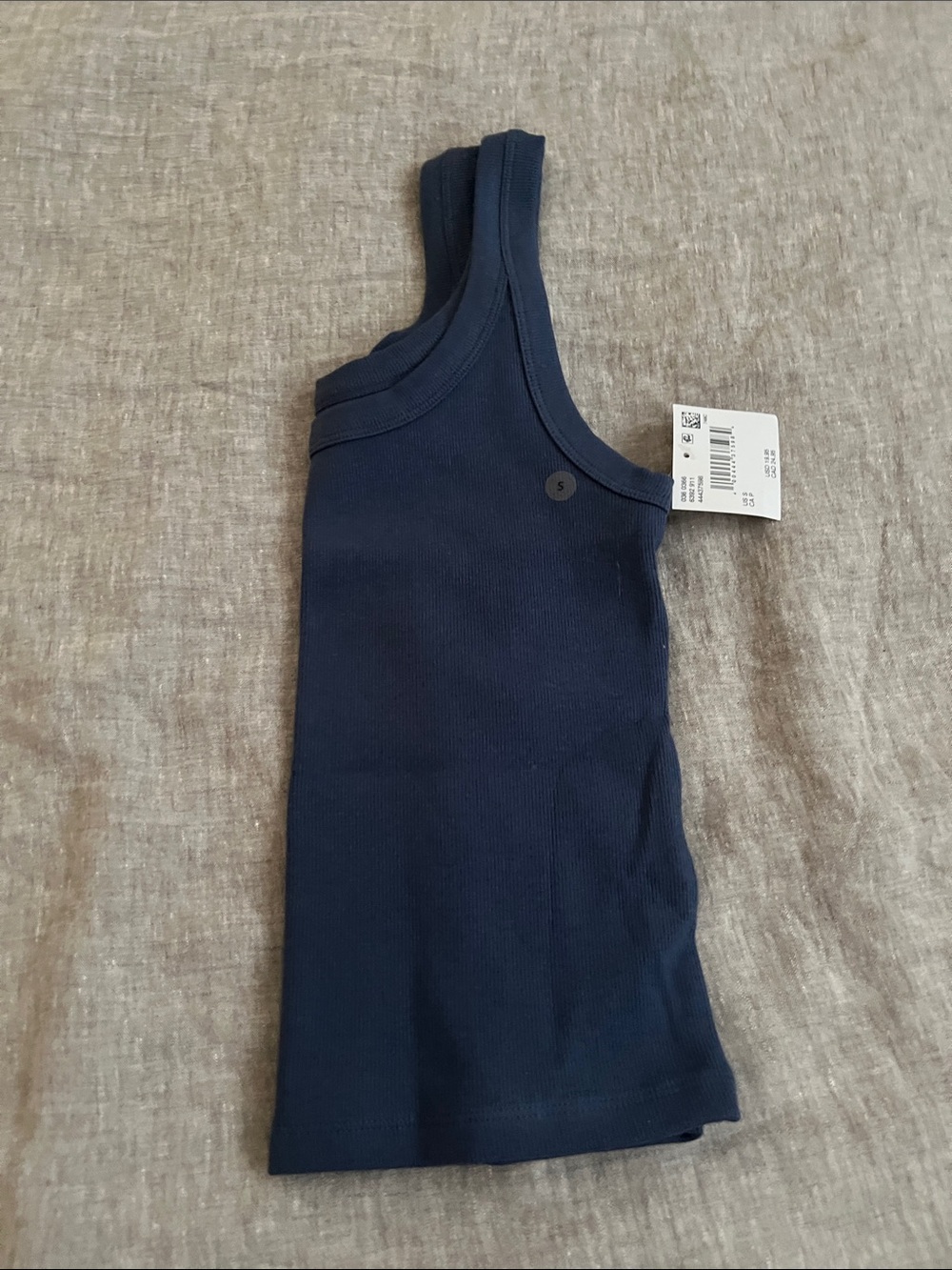 AE Navy Ribbed Tank Top - Picture 6 of 6